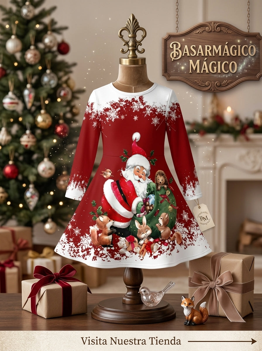 VESTIDO NAVIDEÑO DE SANTA CLAUS PARA DAMA