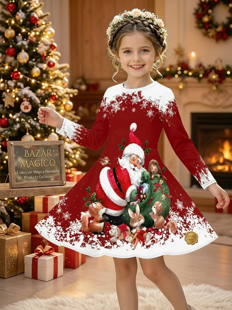 VESTIDO NAVIDEÑO DE SANTA CLAUS PARA DAMA